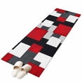 thumbnail image 6 of Red Grey Geometric Kitchen Runner Rug 2x6 Washable Runners for Hallway Non Slip Modern Abstract Art Luxury Large Area Rug Indoor Floor Carpet for Bathroom Laundry Entryway Bedroom Living Room, 6 of 8