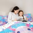 thumbnail image 5 of Feelyou Pink Axolotl Teens Twin Comforter Sets, Watercolor Coral Bedding Set, 2 Pieces, 5 of 8