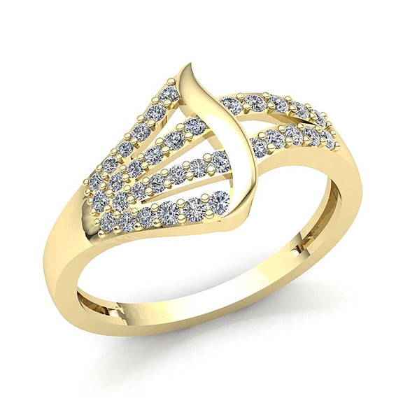 Genuine 2ct Round Cut Diamond Ladies Accents Anniversary Wedding Band Solid 10K Rose, White or Yellow Gold GH I1-I2