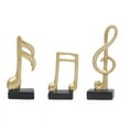 thumbnail image 1 of 3Pcs Music Note Decor, Gifts Musical Figurine Modern Statue Sculpture, Table Centerpiece Crafts Home Arts,Gold, 1 of 7