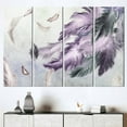 thumbnail image 4 of Purple And Gray Feather Painting, Canvas Decor, Large Canvas, Printed Canvas, Purple Canvas Gift, Modern Canvas Gift, Soft Tones Artwork, Canvas Wall Decor - Natural Framed, 4 of 9