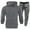 BH451 F, variant on Curuila Mens Two Piece Set Long Sleeve Solid Color Hoodie Sweatsuit Long Pants 2Pcs Casual Autumn Winter Outfit Set Gray Size L