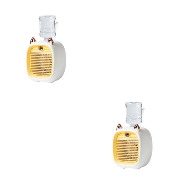 Ventilador USB Ajustable Cateissary 2 en 1 Amarillo 2Conjunto