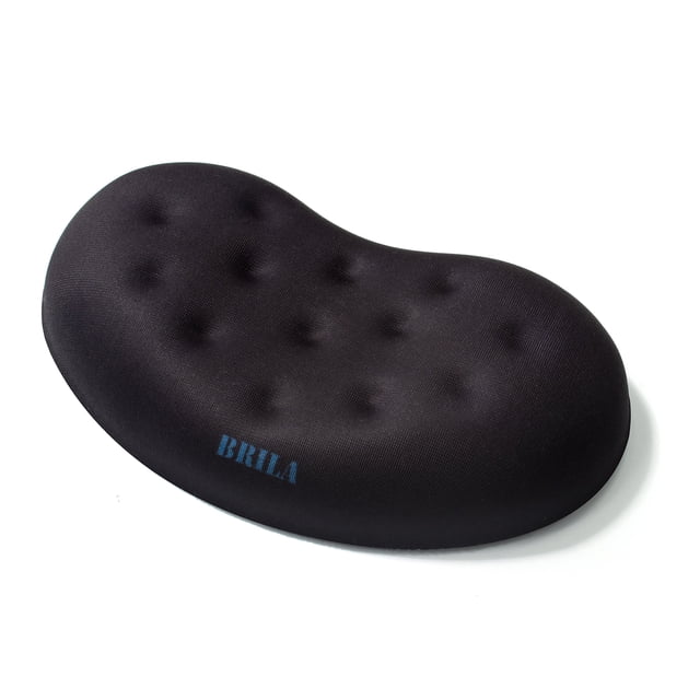 Reposamuñecas para ratón BRILA, ergonómico, espuma viscoelástica, color negro