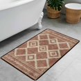 thumbnail image 6 of Boho Kitchen Mat 31"x20", Washable Non Slip Soft Plush Low Profile Kitchen Rug, Geometric Neutral Textured Sink Mat for Laundry Room, Bedroom & Office, Brown, 6 of 6
