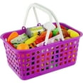 Click n' Play Kids 33 Pc. Pretend Play Grocery Shopping Basket Toy Food