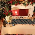 thumbnail image 2 of KOYPTL 72*13 Inch Christmas Table Runner Red Santa Christmas Runner Waterproofs Durable,Christmas Table Flag Decorations for Holiday Kitchen Dining Party Table Home Decor Supplies, 2 of 6