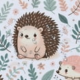 thumbnail image 5 of WERPE Waterproof Shower Curtain, Hedgehog Design, Soft Warm Lightweight Home Bathtubs Bathroom Curtain Decoration, Multiple Sizes White, 5 of 7