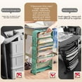 thumbnail image 2 of MesaSe Student Classroom Book Rack Large Capacity Classroom Desk Side Book Holder Bookshelf Student Stationery Organizer for School Classroom Office, 2 of 10