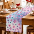 thumbnail image 5 of Table Runner - 90 Inch Long, Spring Floral Kitchen Dining Table Runner Dresser Scarves, Purple Pink Blue Flower Botanical Ombre Farmhouse Decor for Coffee Tables Wedding Party Banquet, 5 of 8