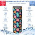 thumbnail image 5 of Pioneer Flower Floral Print Pattern 20oz Skinny Tumbler with Straw & Lid, Double Wall Vacuum Insulated Cup, Leak-Proof, Cup Holder Friendly, Hot 6H Cold 12H, 5 of 6