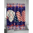 thumbnail image 5 of Independence Day Shower Curtain, Modern Stars and Stripes USA Flag Washable Shower Curtain with Hooks Bath Decor Fabric Shower Curtains for Bathroom, Hotel, Stalls, Bathtubs, 36x78 Inch, 5 of 6