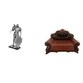 thumbnail image 1 of Escultura De Caballero De Resina De Arte Nórdico Y Modelo De Sofá En Miniatura Para Escritorio, Gabinete, Mesa De Oficina, Centro De Mesa, Entrada, Micropaisaje, Decoración De Habitación., 1 of 8