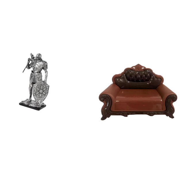Escultura De Caballero De Resina De Arte Nórdico Y Modelo De Sofá En Miniatura Para Escritorio, Gabinete, Mesa De Oficina, Centro De Mesa, Entrada, Micropaisaje, Decoración De Habitación.