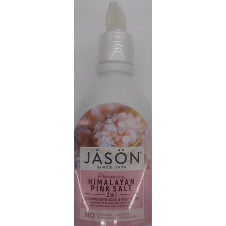 Jason Pampering Himalayan Pink Salt 2-in-1 Foaming Bath Soak & Body Wash 30 Oz.