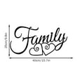 thumbnail image 3 of FNGZ Hangs Clearance 1pc Farmhouse Wall Ornament for Home Office Family Wall Sign Metal Family Wall Decor Black Family Word Wall Art Black, 3 of 7