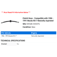 thumbnail image 2 of Clutch Hose - Compatible with 1986 - 1991 Mazda RX-7 Naturally Aspirated 1987 1988 1989 1990, 2 of 2