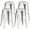 White, variant on Basicwise 30-inch Backless Metal Bar Stool Stackable Heavy-Duty Counter-Height Chair for Home Bars Patios Kitchen Islands Cafes Restaurants Bistros and Dining Areas for Indoor & Outdoor Use, Yellow