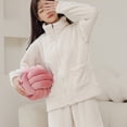 thumbnail image 4 of Women'S Fleece Pajamas Long Sleeve Zip Up Jackets Pants Set Lounge Sets for Women Winter Cozy Pajamas for Women Soft, 4 of 5