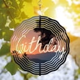 thumbnail image 3 of Elegant Metal Hanging Wind Spinner with Concentric Wave Patterns & Tree Silhouette Perfect for Yard & Garden Decor - Birthday Gift Idea, 3 of 6