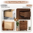 thumbnail image 6 of Ktaxon Fluted Nightstand with Charging Station, End Table Wooden Bedside Table Large Capacity Easy to Assemble, 6 of 8