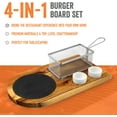 thumbnail image 2 of Yukon Glory Burger Board Serving Set Wooden Serving Trays with Grill Basket, 2 of 7
