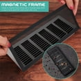 thumbnail image 4 of 4PCS Strong Magnetic Floor Vent Covers,Black Magnetic Air Vent Screen Cover,Floor Vent Screen Trap,Rectangle Plastic Floor Register Mesh Cover,for Home Floor Wall Ceiling (Black), 4 of 7