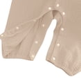 thumbnail image 4 of Coerni Girls Boys Linen Cotton Romper Button-Down Baby Girl Summer Clothes with Ruffled Bonnet Hat Unisex Photoshoot Outfits, 4 of 6