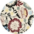 thumbnail image 2 of SAFAVIEH Soho Lily Floral Wool Area Rug, Ivory/Multi, 6' x 6' Square, 2 of 7