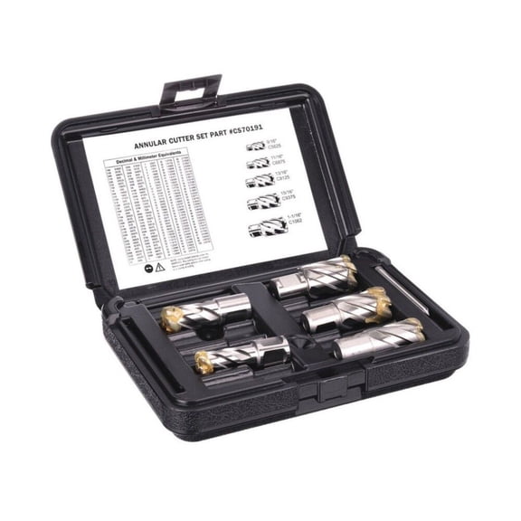 Fein Hss Annular Cutter Set 9/16 In To 1-1/16 In 1 In Depth - 5 Piece