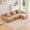 Camel, variant on MAYEERTY 82.7" Teddy Fabric Boneless Sofa, Orange 300lbs/seat 32D Foam Non-Slip No Assembly Couch for Living Room Bedroom