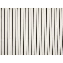 Stretch Cotton Sateen Fabric Black on Cream - per yard