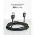 thumbnail image 4 of Liquipel Powertek iPad & iPhone Charger Cable, Fast Charging 6ft MFI Certified Lightning to USB Cord, Twizzler Black, 4 of 7