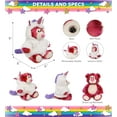 thumbnail image 3 of DolliBu Pink Tie-Dye Bear Unicorn Plush Stuffed Animal Toy – Super Soft Bear Dress Up with Removable Plush Unicorn Outfit, Cute Fantasy Wildlife Gift for Kids and Adults – 9 Inches, 3 of 7