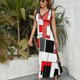 thumbnail image 3 of Vestido De Noche De Lujo Sin Mangas Para Mujer, Abstract Geometrical Vestido De Fiesta, 3 of 5