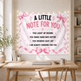 thumbnail image 5 of Affirmation Text With Pink Bows on White Background, Inspirational Minimalist for Teen Girls, Coquette Wall Art Decor Phrase, Back to School Gift, Tapestry Wall Hanging for Bedroom and Dorm, 5 of 7