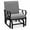 Grey, variant on Costway Patio Rocking Chair with Cushion Heavy-Duty Metal Frame Smooth Glider Outdoor