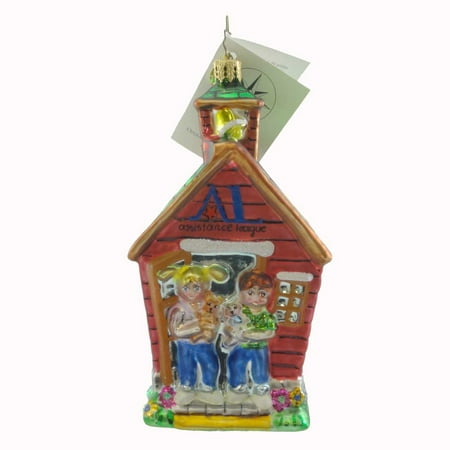 Charity Hospital Christmas Tree Christopher Radko OPERATION SCHOOL BELL Blown Glass Ornament Charity ()