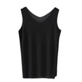 thumbnail image 5 of BRGZLK Tank Top For Women V Neck Ribbed Wide Shoulder Sleeveless Casual Breathable Comfortable Active Summer Daily Wear Layering, 5 of 7
