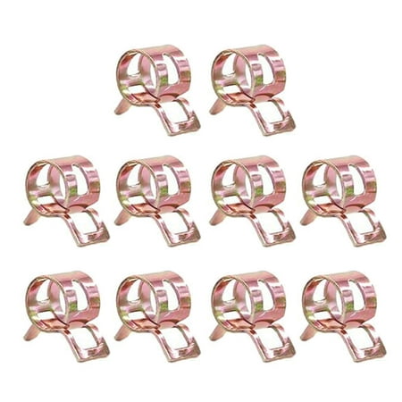 

10Pcs Fuel Line Hose Water Pipe Air Tubing Spring Clips Clamps Assortment Fastener Clamps Kit Size 5-16mm