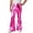 Pink@GC@, variant on Mens Metallic Flared Pants Wide Leg Stage Performance Pants for Men Trendy Elastic Waist Shiny Funny Nightclub Joggers