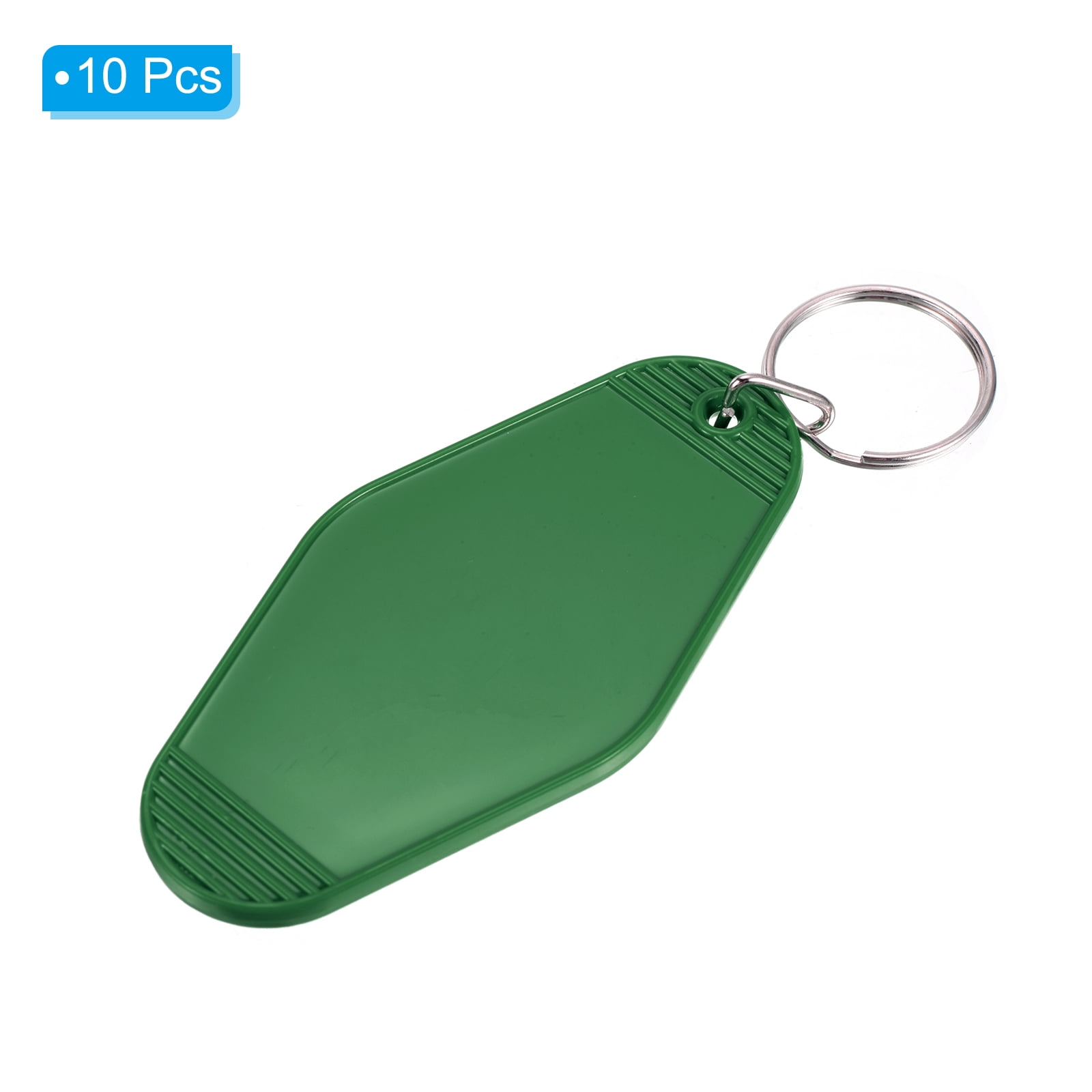 Unique Bargains Vintage Motel Keychain Blank Hotel Keychains Key Tags Olive Green