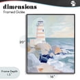 thumbnail image 4 of Stupell Industries Tropical Coastal Lighthouse in Pastels Black Framed Giclee Art, 16 x 20, by Creative Studio, 4 of 8
