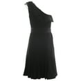 thumbnail image 2 of NUE by Shani Women's One Shoulder Organza Trim Dress Sz 6 Black, 2 of 2