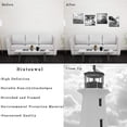 thumbnail image 6 of 4 Piece Wall Art Back White Beach Picture Canvas Print Florida Coastline Lighthouse Lifeguard Tower Pier Poster Print Streched Framed Artwork Living Room Bedroom Bathroom Deco, 6 of 6