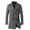 Gray, variant on IROINNID Men's Trench coat V-Neck Notch Lapel Long Sleeve Solid Color Casual Autumn And Winter Business Woolen Coat Double Breasted Lapel Mid Length Coat