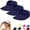 Dark Blue, variant on WCJM Women's Foldable Wide Brim Sun Visor Hat UPF 50+ Lightweight Ponytail Cap for Summer Beach Boating Fishing