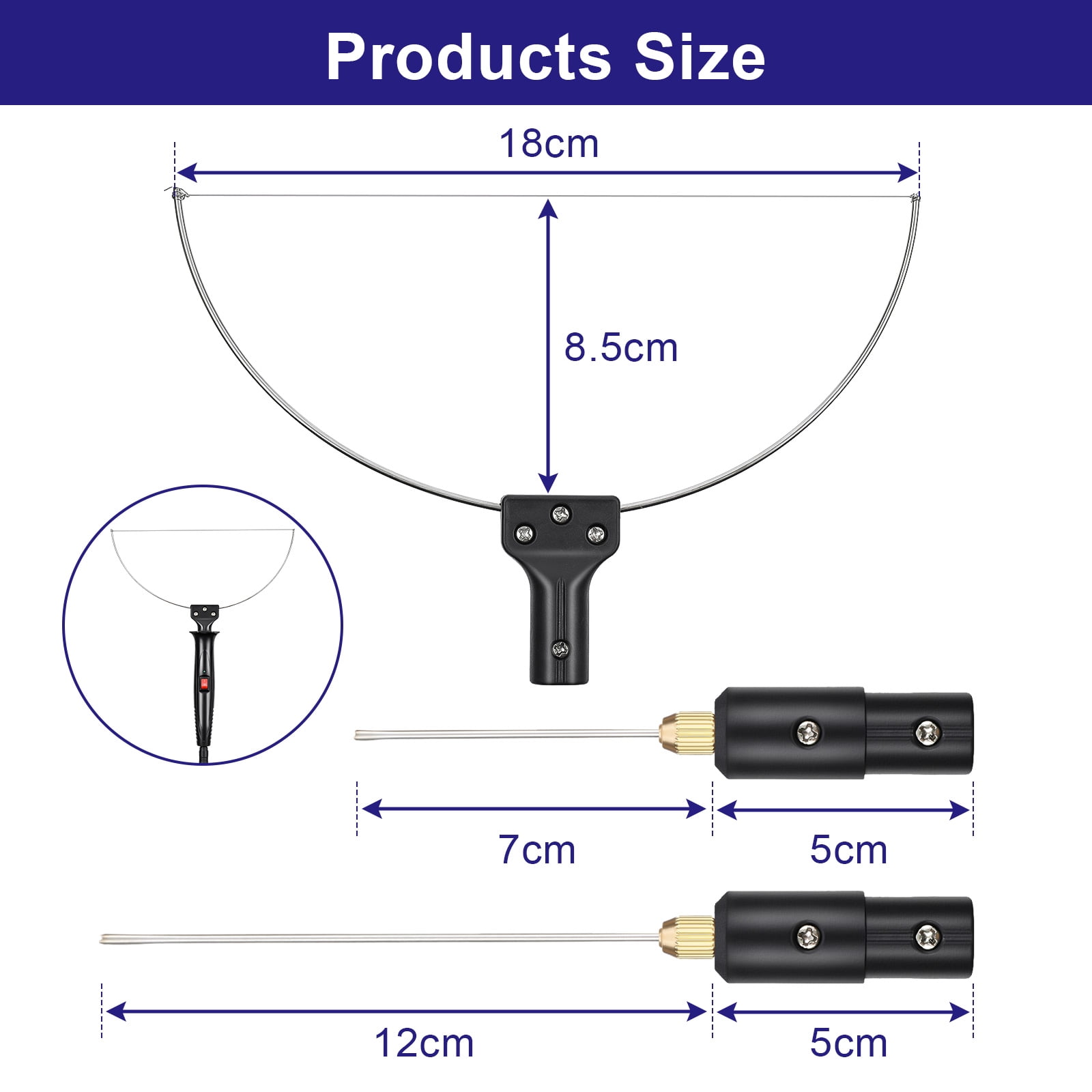 GOCHANGE Electric Foam Cutting Machine Kit Electric Heated Foam Carving Knife Cutting Tool Set