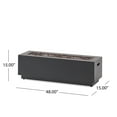 thumbnail image 3 of Reign Metal Outdoor 50,000 BTU Rectangular Fire Pit (No Tank Holder), Dark Gray, 3 of 9
