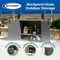 Suncast Lockable Patio Outdoor Waterproof Deck Storage Box w/ Adjustable Shelf